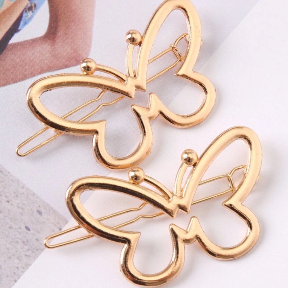 2pcs Butterfly Minimalist Hair Clip